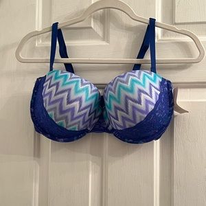 ❗️Size 38d bright blue chevron convertible bra